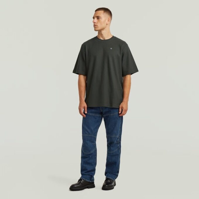Gestructureerd borstlogo T-shirt Gestructureerd borstlogo T-shirt