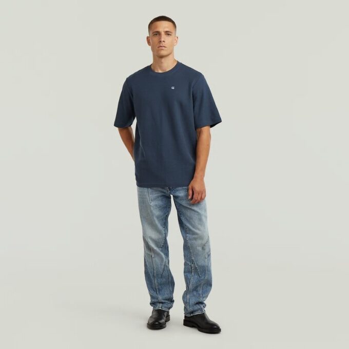 Gestructureerd borstlogo T-shirt Gestructureerd borstlogo T-shirt