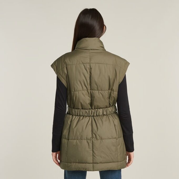 Gevoerd vest met riem Gevoerd vest met riem