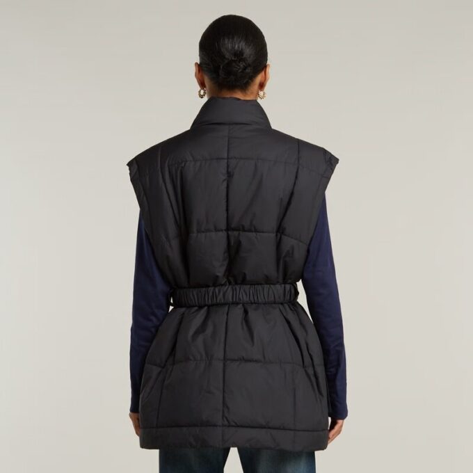 Gevoerd vest met riem Gevoerd vest met riem