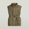 Gevoerd vest met riem Gevoerd vest met riem