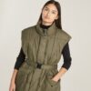 Gevoerd vest met riem Gevoerd vest met riem