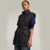 Gevoerd vest met riem Gevoerd vest met riem