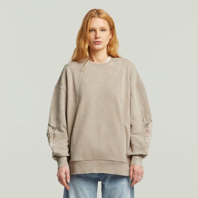 Gewassen 3D Mix Oversized Trui Gewassen 3D Mix Oversized Trui