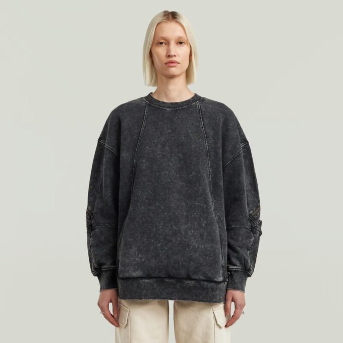 Gewassen 3D Mix Oversized Trui Gewassen 3D Mix Oversized Trui