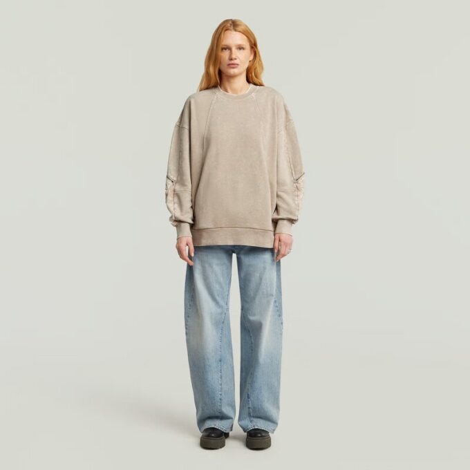 Gewassen 3D Mix Oversized Trui Gewassen 3D Mix Oversized Trui