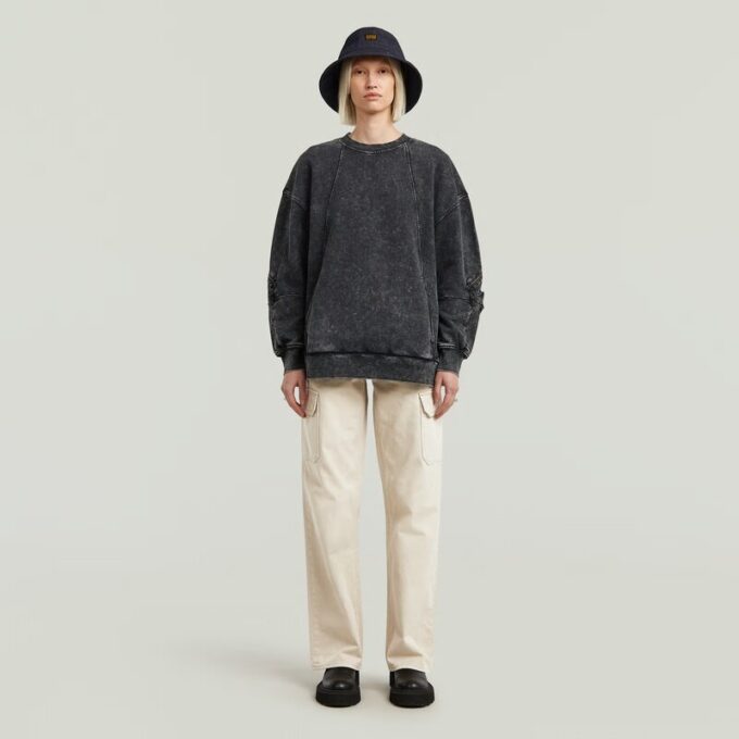Gewassen 3D Mix Oversized Trui Gewassen 3D Mix Oversized Trui