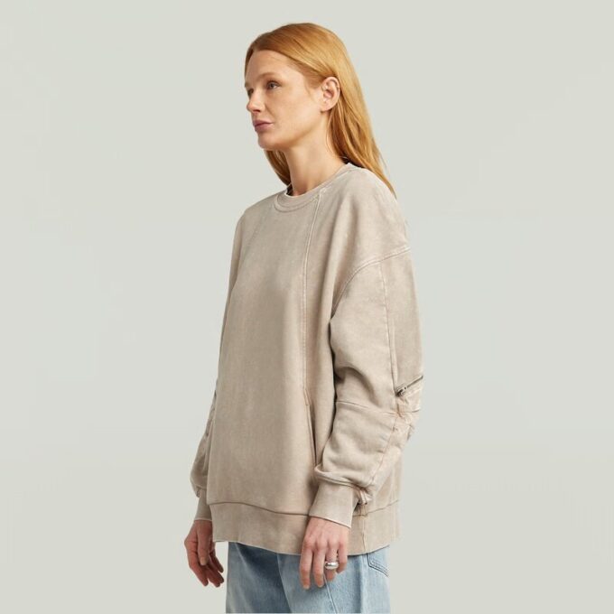 Gewassen 3D Mix Oversized Trui Gewassen 3D Mix Oversized Trui