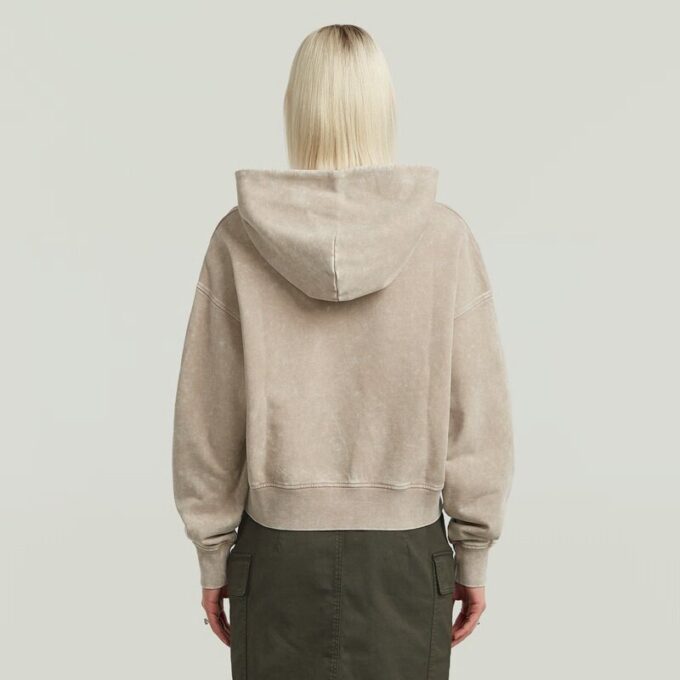 Gewassen A-lijn Script Hoodie Trui