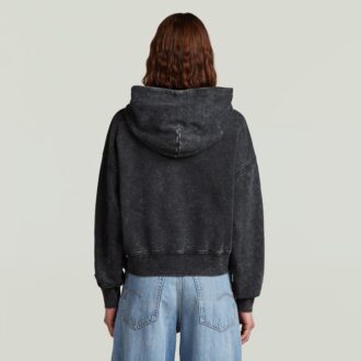 Gewassen A-lijn Script Hoodie Trui