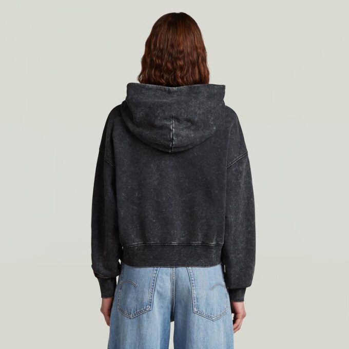 Gewassen A-lijn Script Hoodie Trui