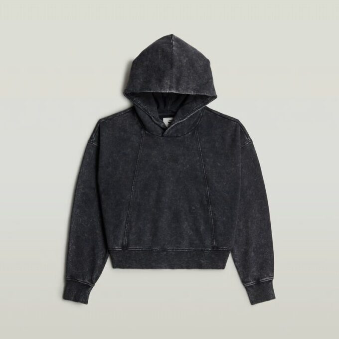 Gewassen A-lijn Script Hoodie Trui