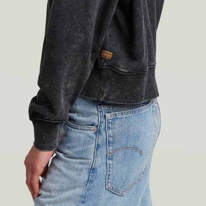 Gewassen A-lijn Script Hoodie Trui