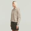 Gewassen A-lijn Script Hoodie Trui