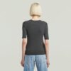 Gewassen A-lijn slank geribbeld T-shirt Gewassen A-lijn slank geribbeld T-shirt