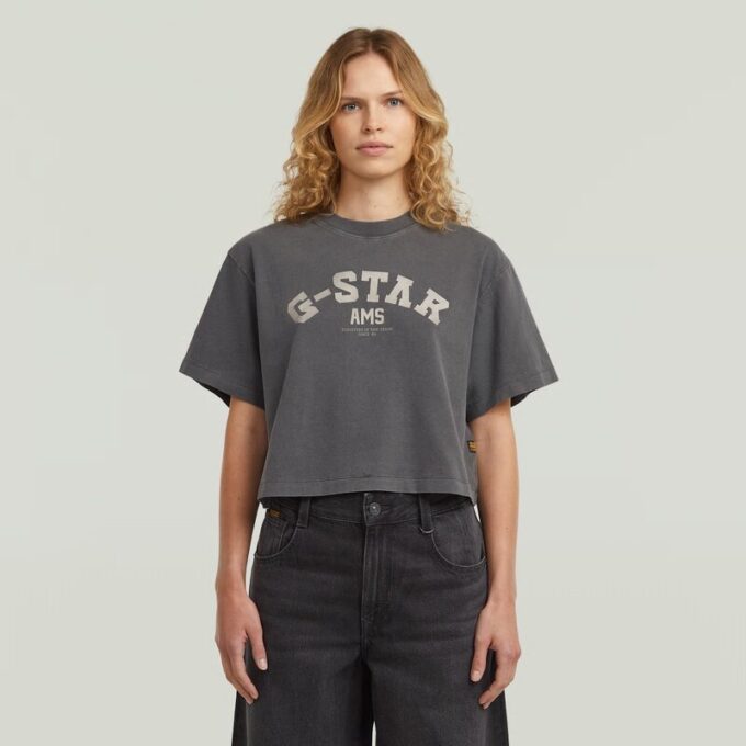 Gewassen Boxy T-shirt