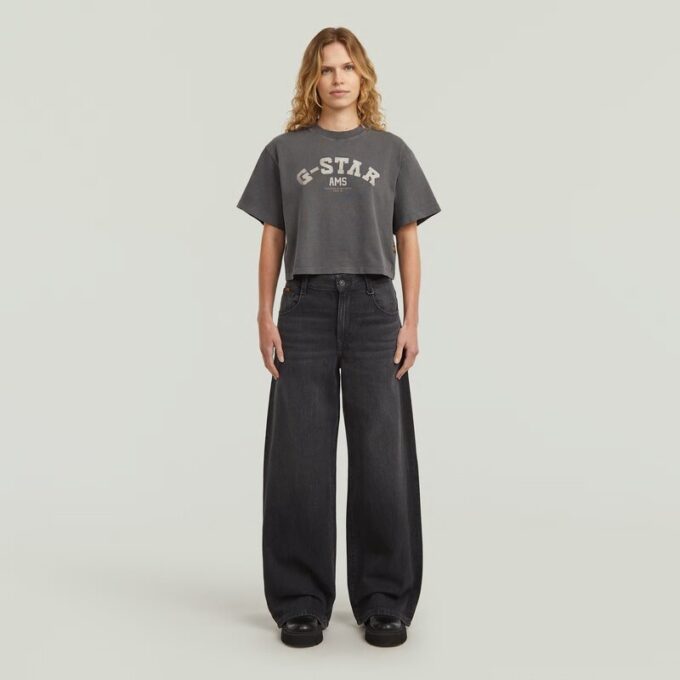 Gewassen Boxy T-shirt