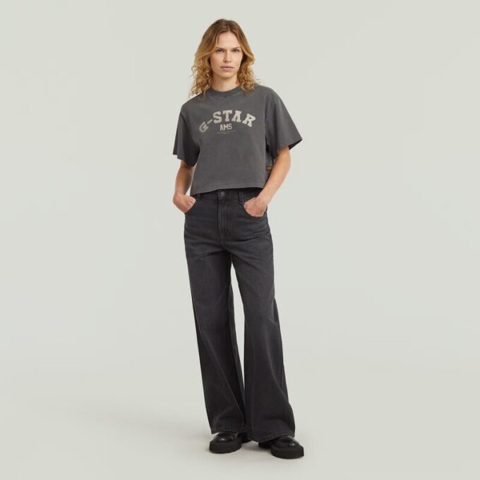 Gewassen Boxy T-shirt
