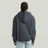 Gewassen hoodie met rits en relaxte trui Gewassen hoodie met rits en relaxte trui