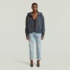 Gewassen hoodie met rits en relaxte trui Gewassen hoodie met rits en relaxte trui