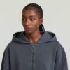 Gewassen hoodie met rits en relaxte trui Gewassen hoodie met rits en relaxte trui