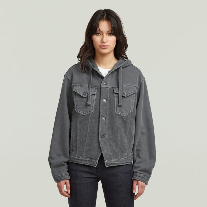 Gewassen hoodie-truijas