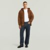 Gewassen losse hoodie met volledige ritssluiting