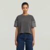 Gewassen mix boxy cropped T-shirt Gewassen mix boxy cropped T-shirt