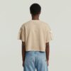 Gewassen mix boxy cropped T-shirt