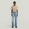 Gewassen mix boxy cropped T-shirt