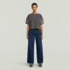 Gewassen mix boxy cropped T-shirt Gewassen mix boxy cropped T-shirt