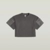 Gewassen mix boxy cropped T-shirt Gewassen mix boxy cropped T-shirt