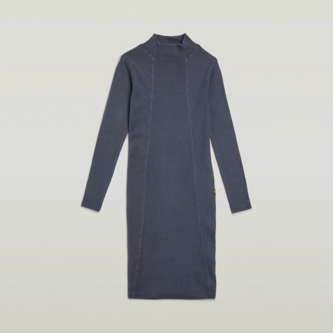 Gewassen slanke ribjurk Gewassen slanke ribjurk