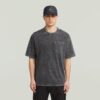 Gewassen T-shirt met zak Gewassen T-shirt met zak