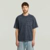 Gewassen T-shirt met zak Gewassen T-shirt met zak