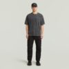 Gewassen T-shirt met zak Gewassen T-shirt met zak
