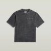 Gewassen T-shirt met zak Gewassen T-shirt met zak