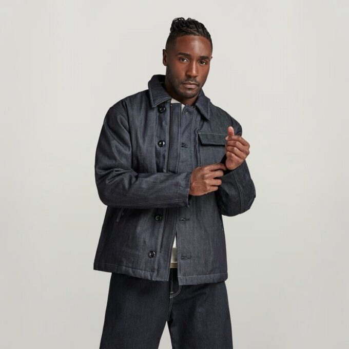 Gewatteerd denim jack Gewatteerd denim jack