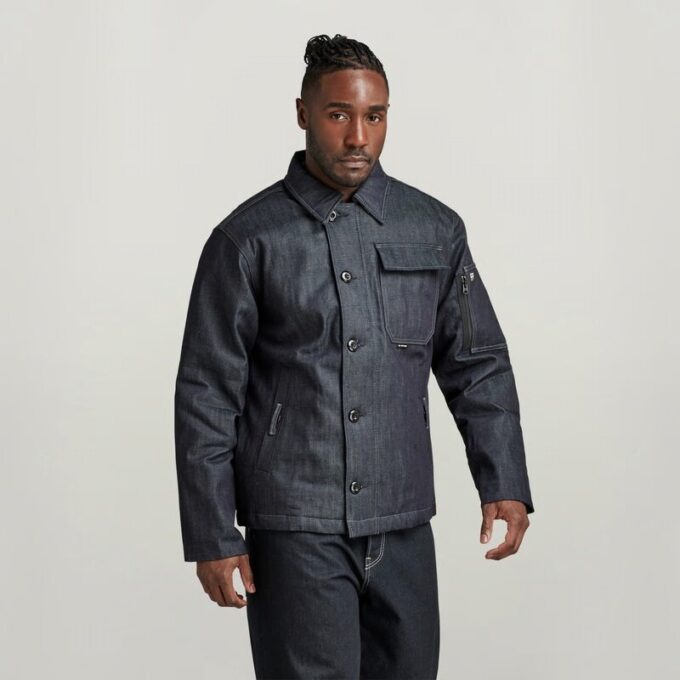 Gewatteerd denim jack Gewatteerd denim jack