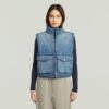 Gewatteerd vest met rits en 2 zakken