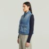 Gewatteerd vest met rits en 2 zakken