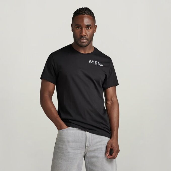 Grafisch geribbeld T-shirt Grafisch geribbeld T-shirt