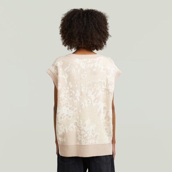 Jacquard vest gebreid Jacquard vest gebreid
