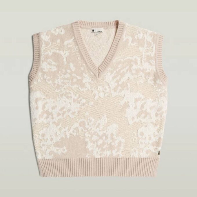 Jacquard vest gebreid Jacquard vest gebreid