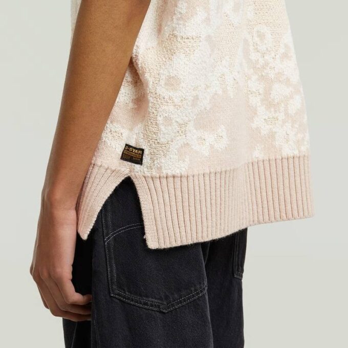 Jacquard vest gebreid Jacquard vest gebreid