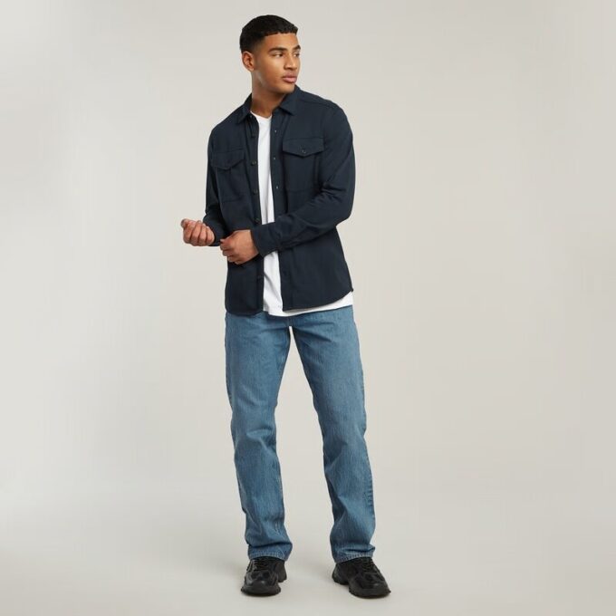 Jersey Shirt Marine Zakken Jersey Shirt Marine Zakken
