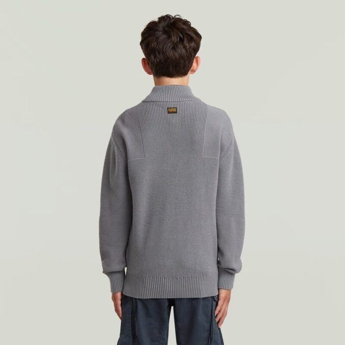 Jongens Army Half Zip Knit Jongens Army Half Zip Knit