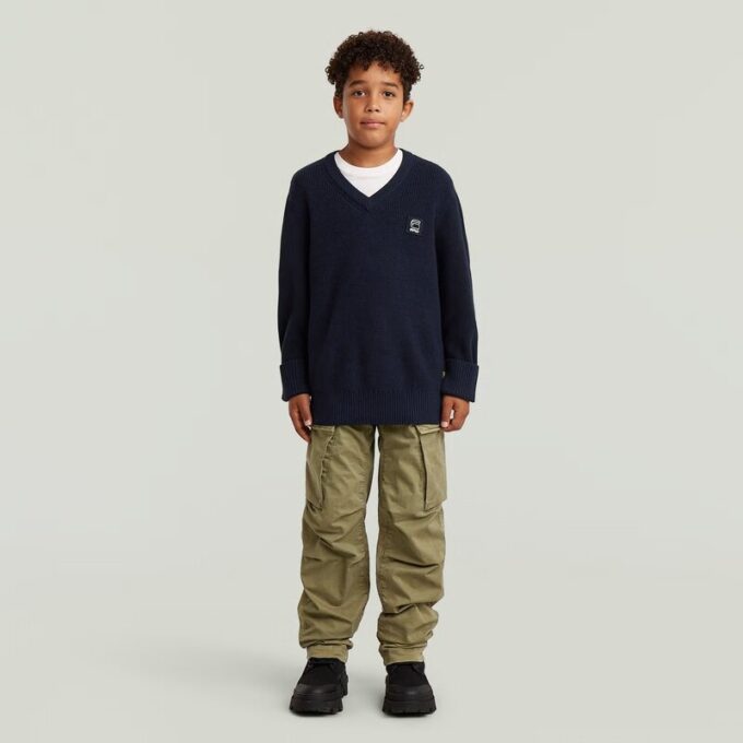 Jongens Army V-hals breisel Jongens Army V-hals breisel