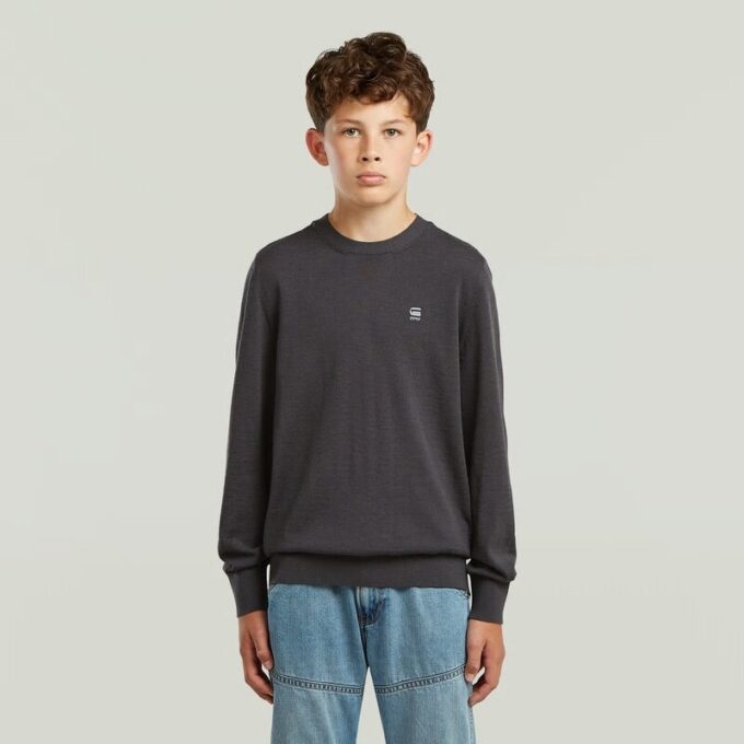 Jongens Basic Crewknit Trui Jongens Basic Crewknit Trui