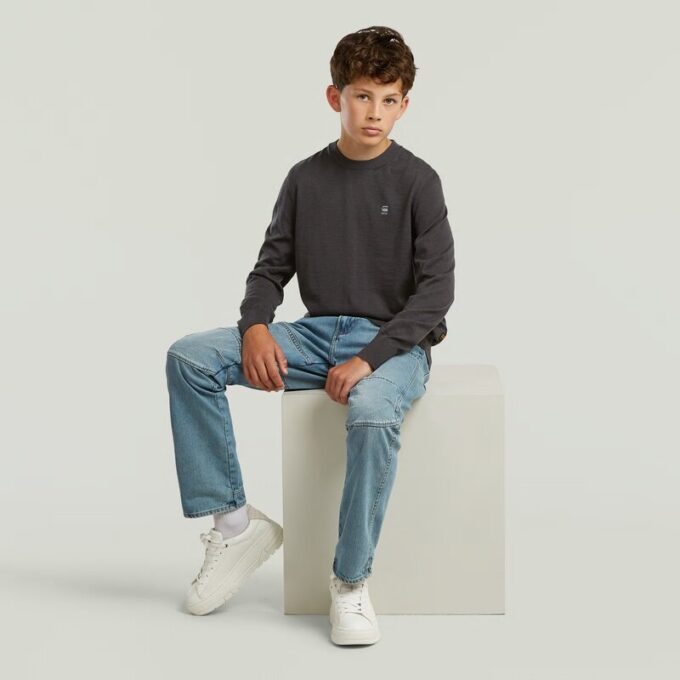 Jongens Basic Crewknit Trui Jongens Basic Crewknit Trui